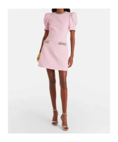Rebecca Vallance Nemy Crystal-embellished Crepe Mini Dress In Pink