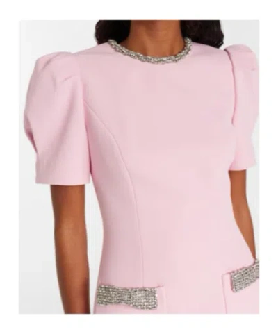 Rebecca Vallance Nemy Crystal-embellished Crepe Mini Dress In Pink