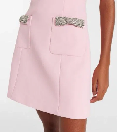 Rebecca Vallance Nemy Crystal-embellished Crepe Mini Dress In Pink