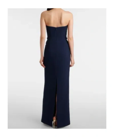Rebecca Vallance Orla Embellished Crepe Bustier Gown In Black