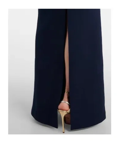 Rebecca Vallance Orla Embellished Crepe Bustier Gown In Black