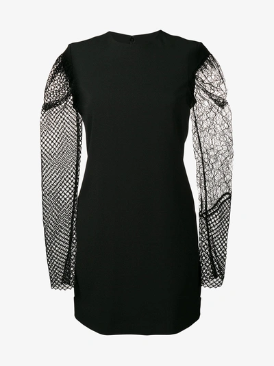 Shop Saint Laurent Contrasting Sleeve Mini Dress