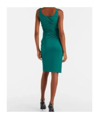 Versace Cocktail Dress Responsible Vicose Liquid Jersey In Green