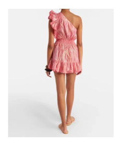 Poupette St Barth Corinne One-shoulder Mini Ruffled Dress In Multi