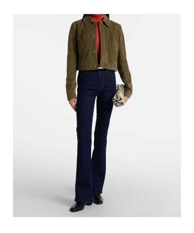 Frame Reboot High-rise Bootcut Jeans In Blue