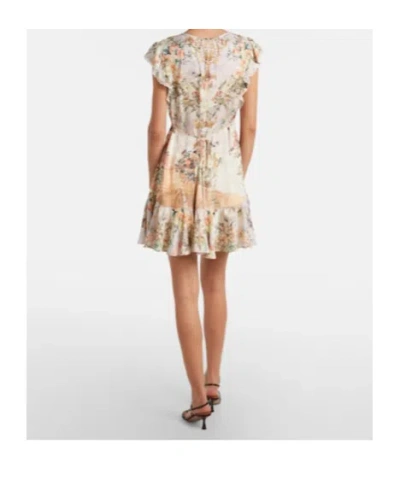 Camilla Ruffle Sleeve Short Dress Twilight In Istanbul In White