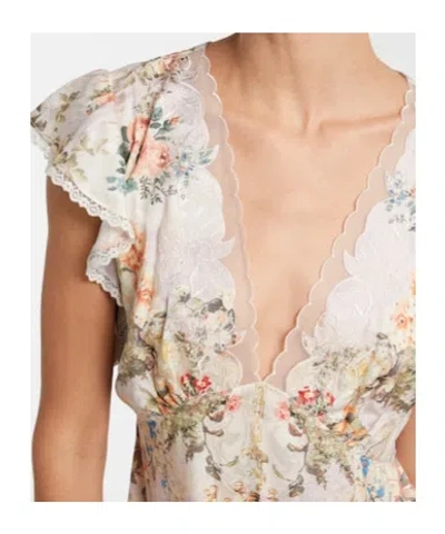 Camilla Ruffle Sleeve Short Dress Twilight In Istanbul In White
