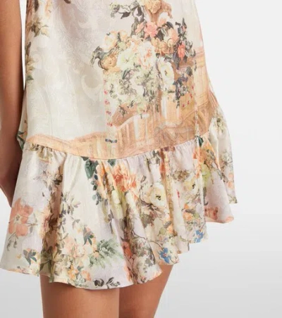 Camilla Ruffle Sleeve Short Dress Twilight In Istanbul In White