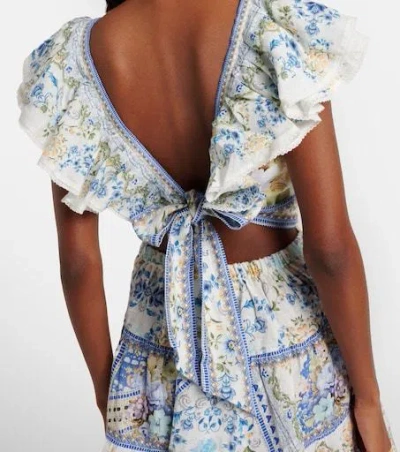 Camilla Tiered Short Dress With Neck Frill My Homespun Heart In Blue