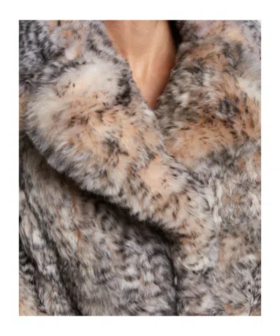 Jacques Wei Shearling Wrap Coat In Multi