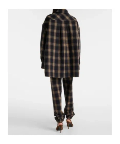 Attico Brushed Check-pattern Trousers In Multi