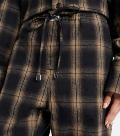 Attico Brushed Check-pattern Trousers In Multi