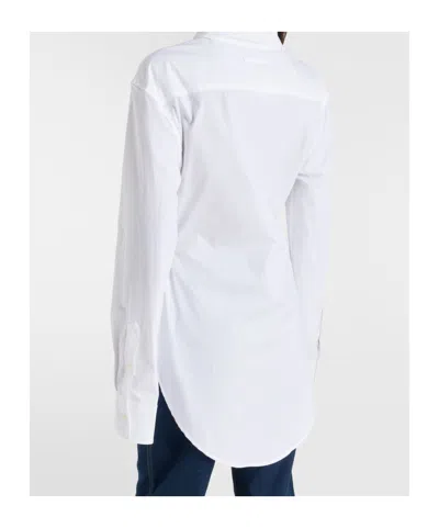 Jean Paul Gaultier Womens White Blue Grey Scanned Bra Stretch-cotton Shirt