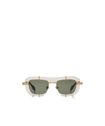 Jw Anderson Rectangular Sunglasses In Green