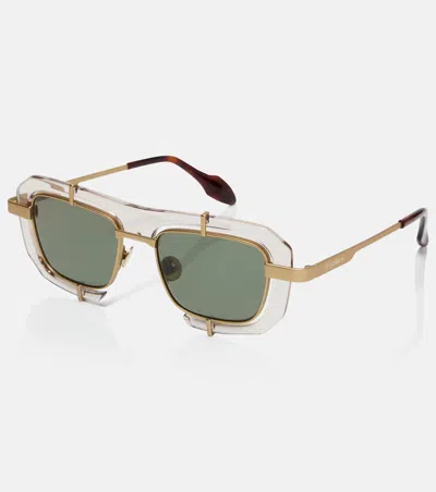 Jw Anderson Rectangular Sunglasses In Green