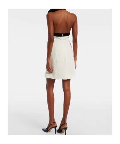 Simkhai Women's Jolie Velvet Bow-detailed Halterneck Minidress In Neutral