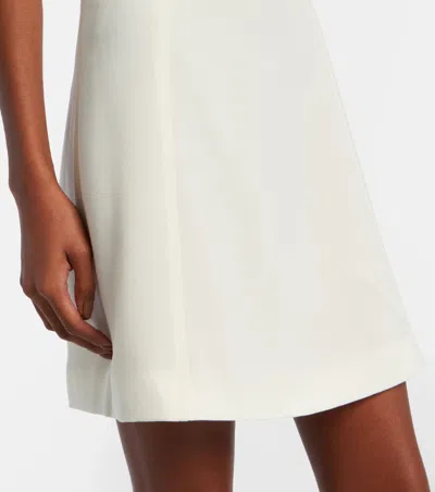 Simkhai Women's Jolie Velvet Bow-detailed Halterneck Minidress In Neutral