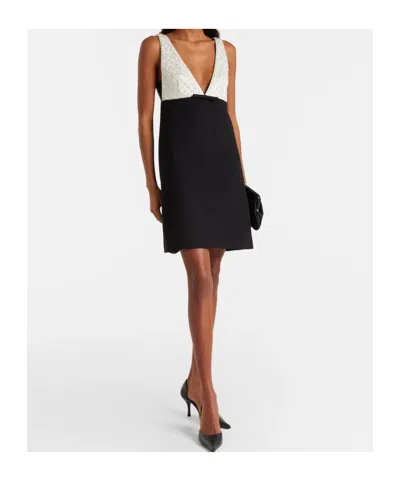 Dorothee Schumacher Emotional Essence Bow-detail Sequined Minidress In Black