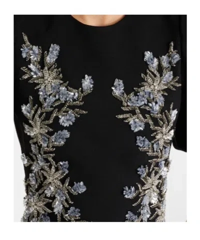 Rebecca Vallance Zephyr Embellished Crepe Gown In Black