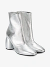 DRIES VAN NOTEN METALLIC BLOCK HEEL BOOTS