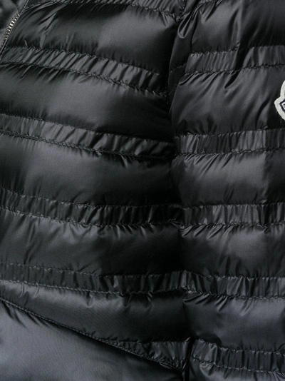 Shop Moncler Quilted Long Sleeve Jacket In Black