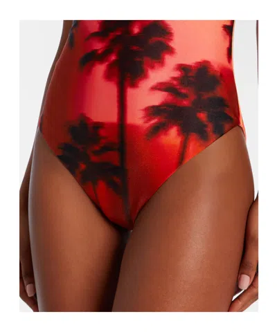 Simkhai Printed Swimsuit In Multi