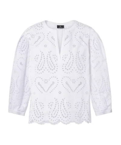 Etro Cotton-blend Top In Multi