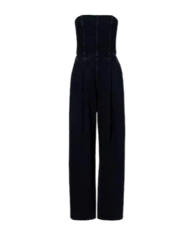 Agolde Agyness Strapless Jumpsuit In Illusion In Black