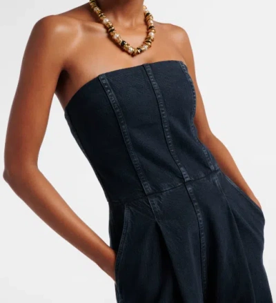 Agolde Agyness Strapless Jumpsuit In Illusion In Black