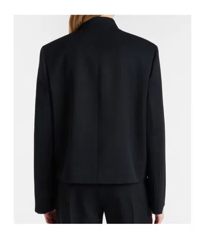 Jil Sander Wool Blazer Structured Silhouette Cropped Design In Black