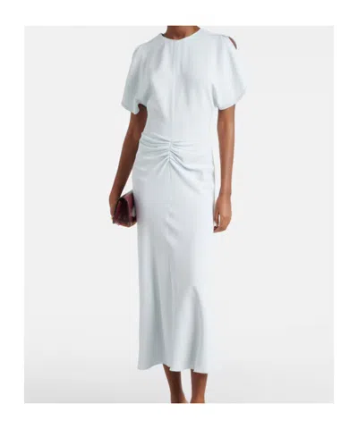 Victoria Beckham Pleated Dress In White