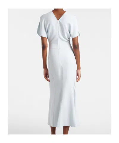 Victoria Beckham Pleated Dress In White