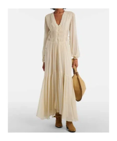 Isabel Marant Étoile Briane Gathered Muslin Maxi Dress In Neutral