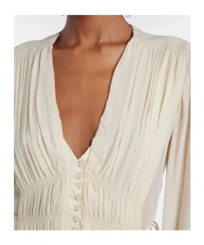 Isabel Marant Étoile Briane Gathered Muslin Maxi Dress In Neutral
