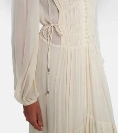 Isabel Marant Étoile Briane Gathered Muslin Maxi Dress In Neutral