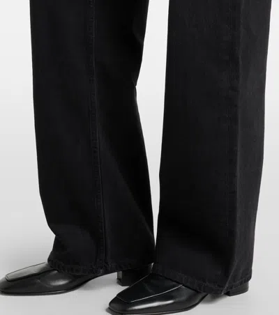Agolde Arc Criss Cross Asymmetric Straight-leg Jeans In Black