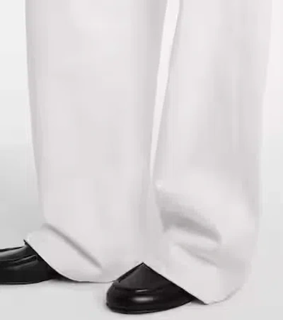 Agolde Vana Fold Wide-leg Jeans In White