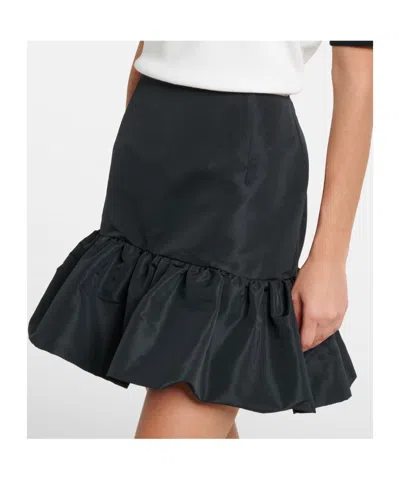 Nina Ricci Midi Skirt Featuring Ruffled Hem Detail In Black
