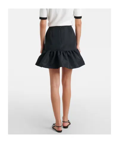 Nina Ricci Midi Skirt Featuring Ruffled Hem Detail In Black