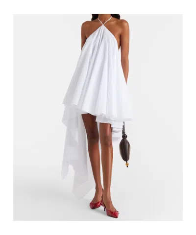 Jacquemus Asymmetrical Triangular Dress In White