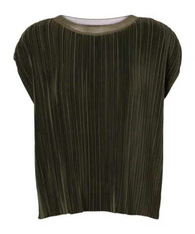 Joseph Cedre Pleated Satin Top In Green