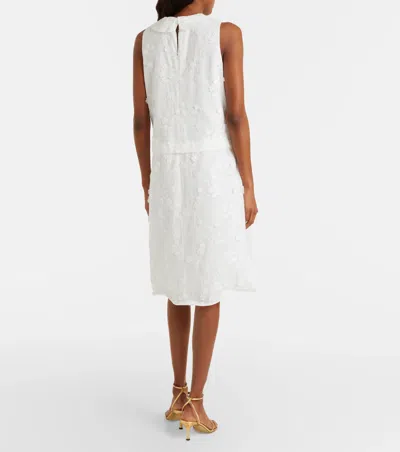 Dorothee Schumacher Mini Light Volumes Floral-embroidered Sleeveless Dress In White