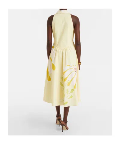 Dorothee Schumacher Floral Power Floral Cotton-blend Midi Dress In Neutral