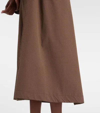 Rohe Checked Belted Coat In Brown