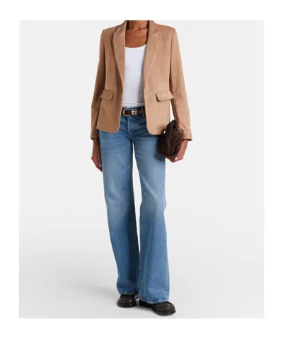 Frame Single-breasted Suit Jacket In Brown