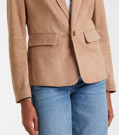 Frame Single-breasted Suit Jacket In Brown