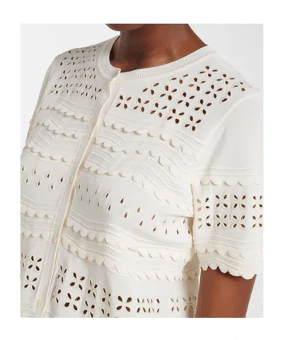 Ulla Johnson Openwork Knit Cardigan In Multi