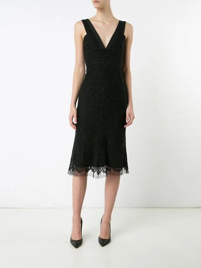 Shop Victoria Beckham V-neck Lace Dress