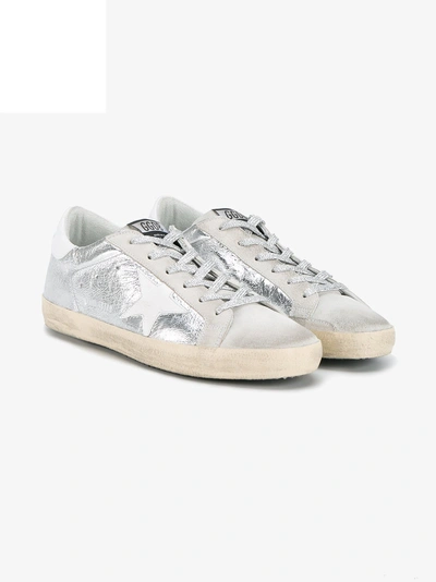 Shop Golden Goose Metallic Superstar Sneakers