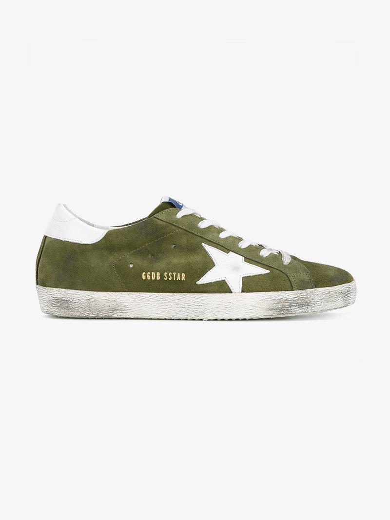 olive green golden goose sneakers
